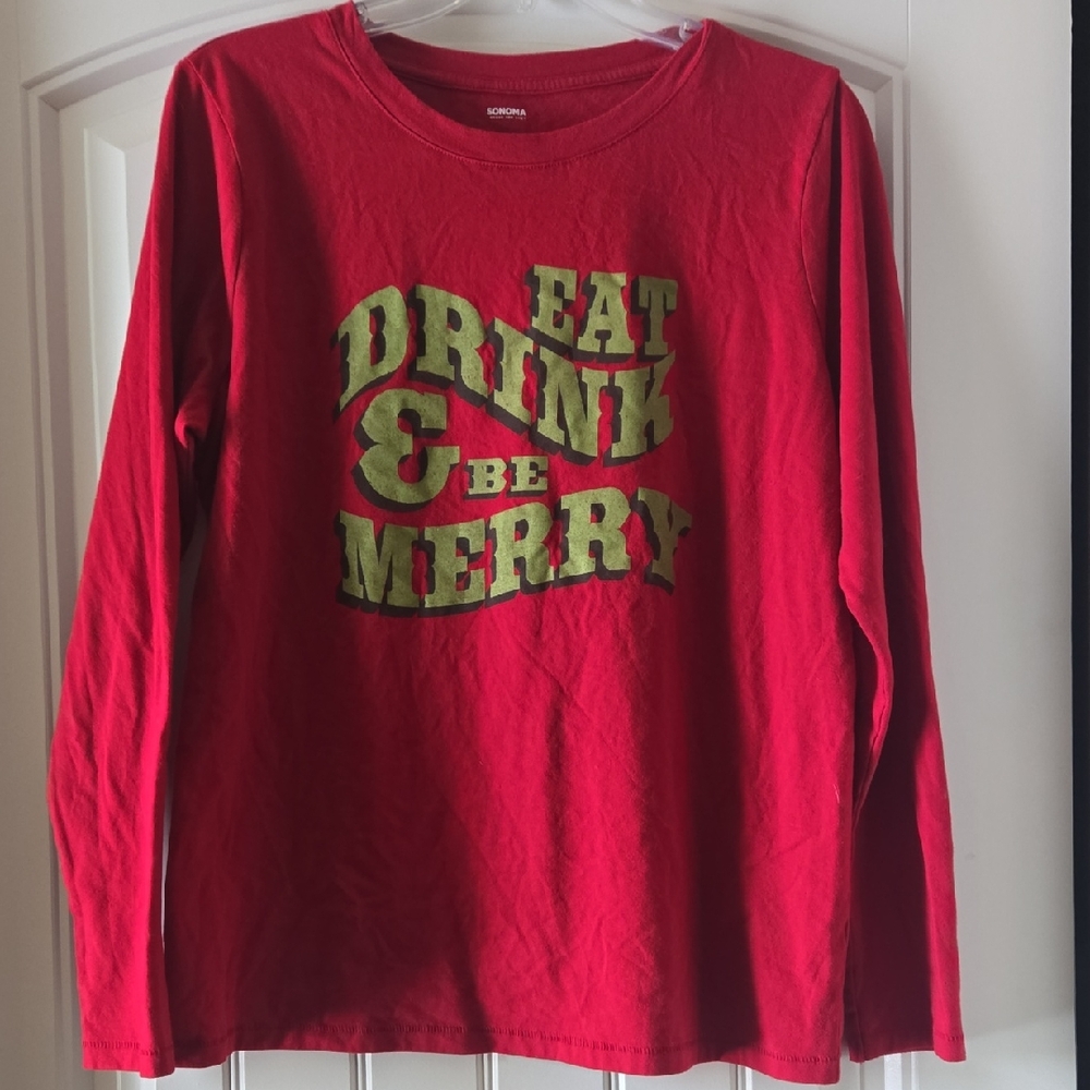 Sonoma Vibrant Red Cotton Blend Top
